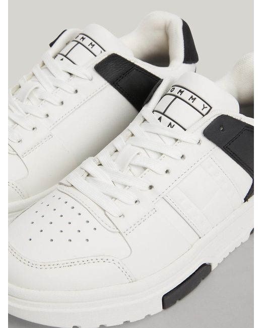 Tommy Hilfiger Metallic The Brooklyn Leather Mixed Texture Trainers