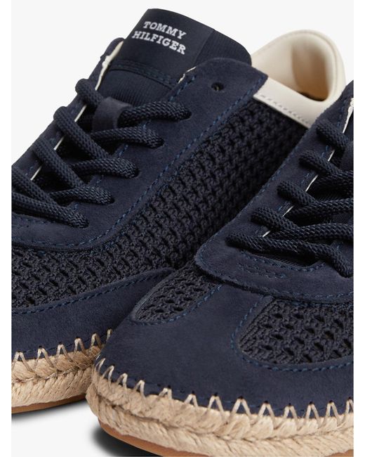 Tommy Hilfiger Blue Logo Rope Midsole Knit Trainers