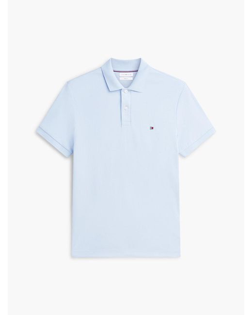 Tommy Hilfiger Blue Liquid Cotton Regular Short Sleeve Polo for men