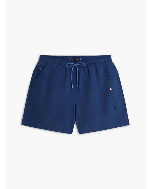 Tommy Hilfiger Blue Original Ithaca Stripe Mid Length Swim Shorts for men