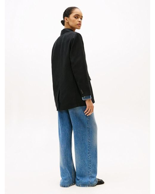 Blazer Monopetto Relaxed Fit di Tommy Hilfiger in Blue