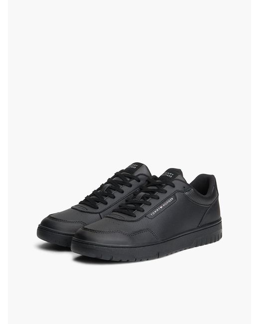 Tommy Hilfiger Black Fine Cleat Basketball Trainers With Leather for men