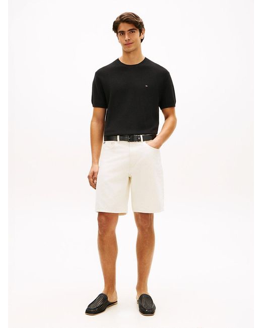 Tommy Hilfiger Black Relaxed Fit Cool Comfort Knit T-Shirt for men