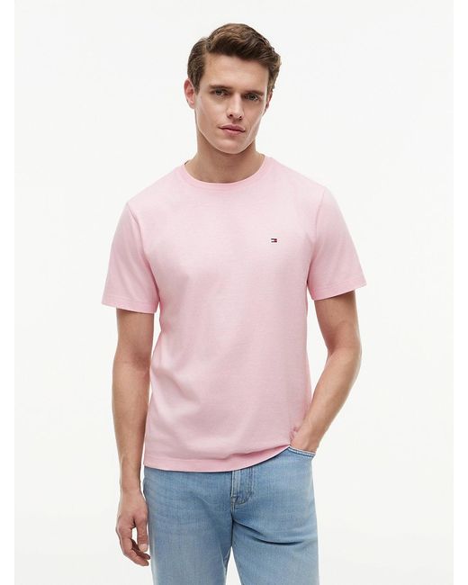 Tommy Hilfiger White Essential Seasonal Regular Fit Sollid T-shirt for men