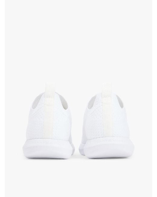 Tommy Hilfiger White Knit Lightweight Mono-Sock Slip-On Trainers
