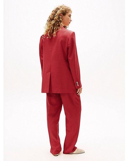 Tommy Hilfiger The Sofia Capsule Double-Breasted Blazer in het Red