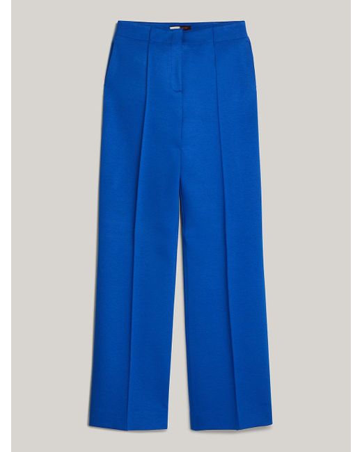 Pantalon évasé ajusté à blason Tommy Hilfiger en coloris Blue