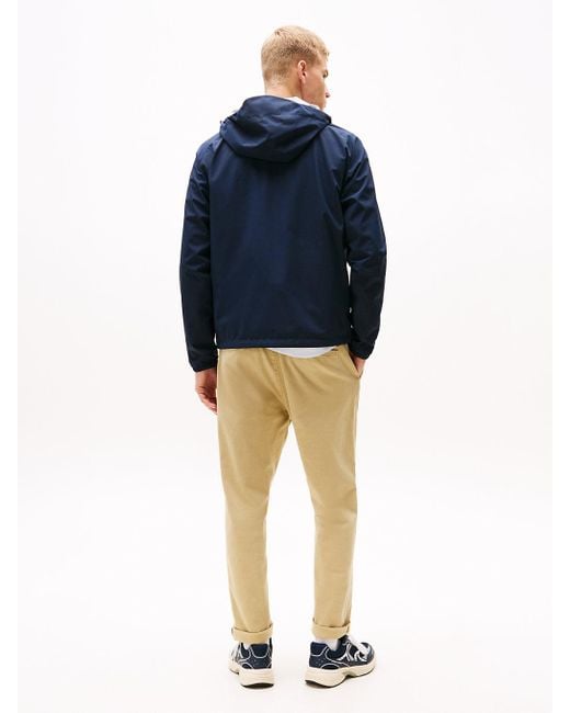 Giacca A Vento Relaxed Fit Con Zip di Tommy Hilfiger in Blue da Uomo