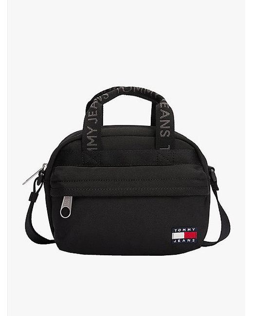Tommy Hilfiger Black Essential Crossbody-Tasche Mit Logomuster