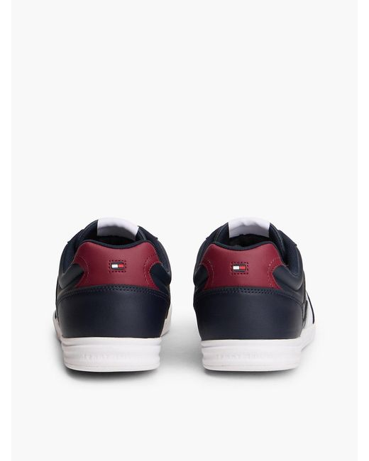 Tommy Hilfiger Blue Low Profile Cupsole Trainers With Leather for men