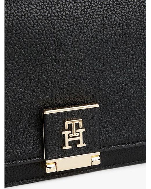 Tommy Hilfiger Crossbodytas Met Gegranuleerde Textuur in het Black