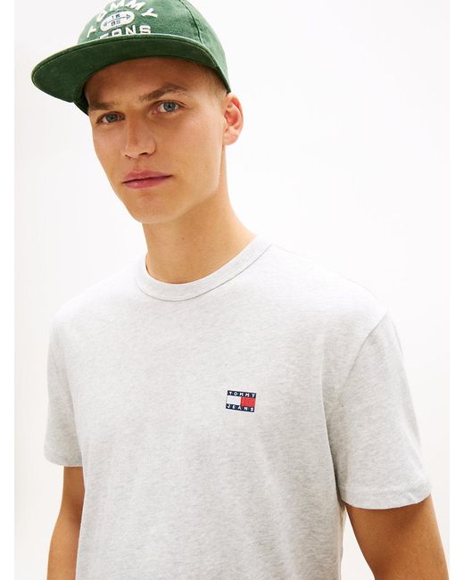 Tommy Hilfiger White Tommy Badge Jersey Crew Neck T-Shirt for men