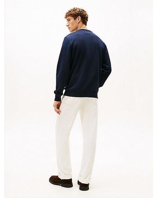 Tommy Hilfiger Graphic Sweatshirt Met Varsity-Embleem in het Blue voor heren