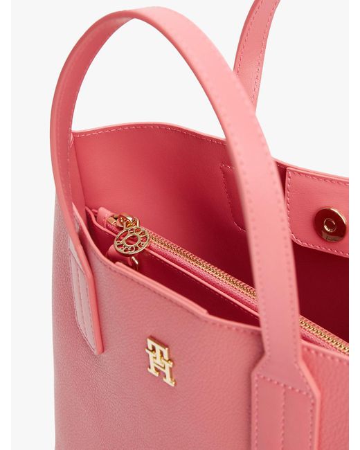 Tommy Hilfiger Blue Th Monogram Plaque Tote Bag