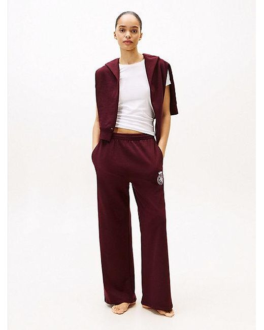 Joggers Anchos Con Escudo Th Tommy Hilfiger de color Red