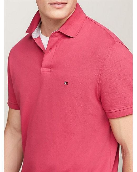Tommy Hilfiger 1985 Collection Regular Fit Poloshirt in Pink für Herren