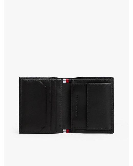 Tommy Hilfiger Hilfiger Flag Trifold-Brieftasche Aus Leder in Black für Herren