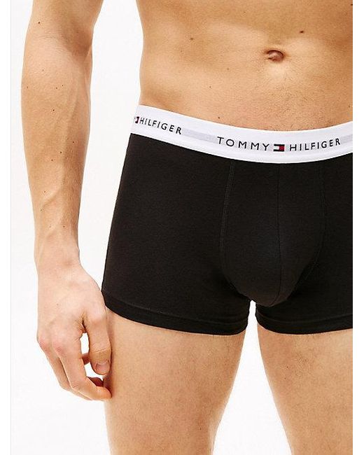 Tommy Hilfiger Signature Set Van 3 Boxershorts Met Logotaille in het Black voor heren