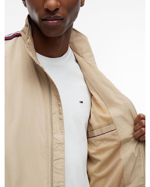 Tommy Hilfiger Natural Global Stripe Tape Zip-Thru Jacket for men