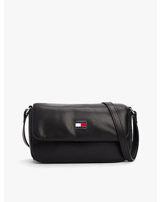 Tommy Hilfiger Crossbodytas Met Gewatteerde Flap in het Black