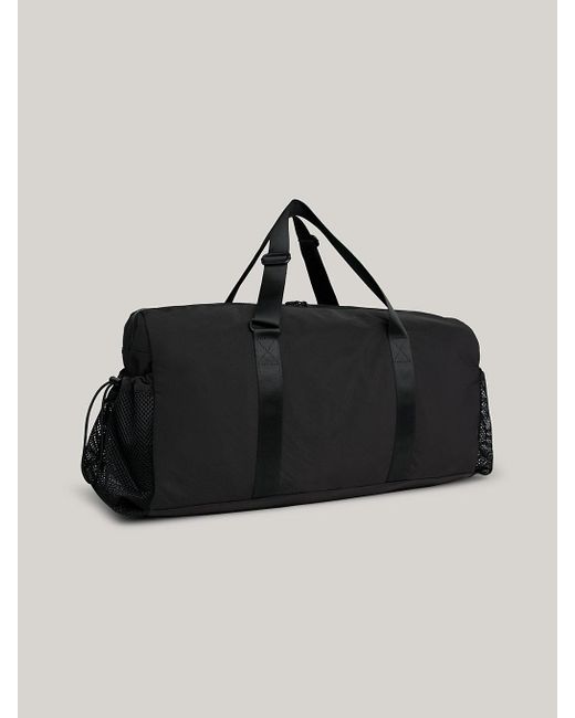 Tommy Hilfiger Black Sport Mesh Pocket Duffel Bag for men
