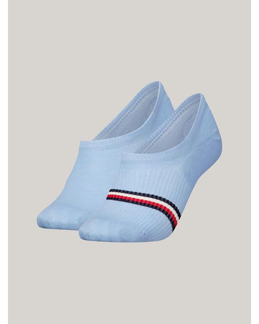 Lot de 2 paires de chaussettes invisibles multicolores Tommy Hilfiger en coloris Blue