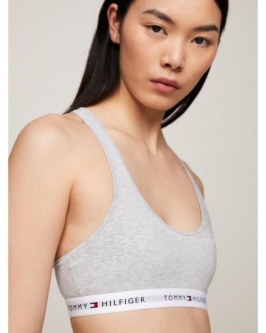 Bralette Tommy Icons Sfoderata di Tommy Hilfiger in White
