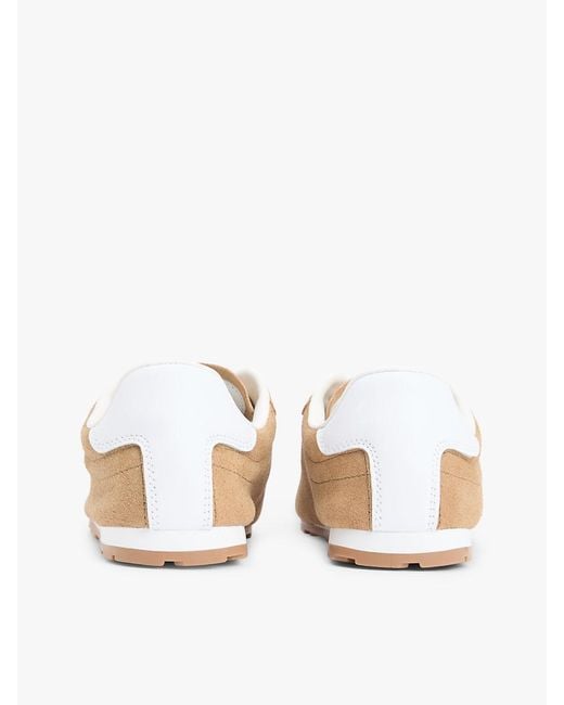 Tommy Hilfiger Natural Th Monogram Suede Low Profile Trainers
