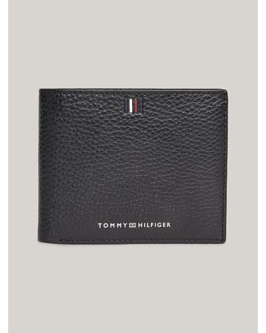 Tommy Hilfiger Gray Leather Credit Card And Coin Holder for men