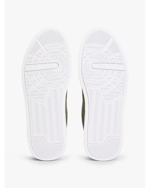 Tommy Hilfiger Green Logo Knit Court Trainers for men