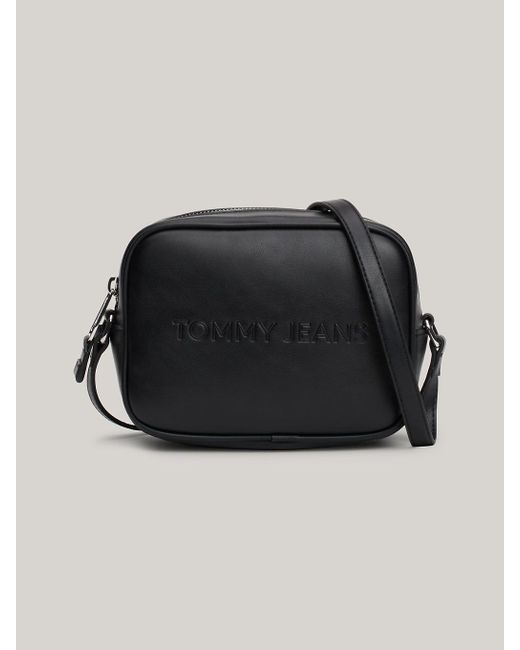 Tommy Hilfiger Black Essential Embossed Logo Camera Bag