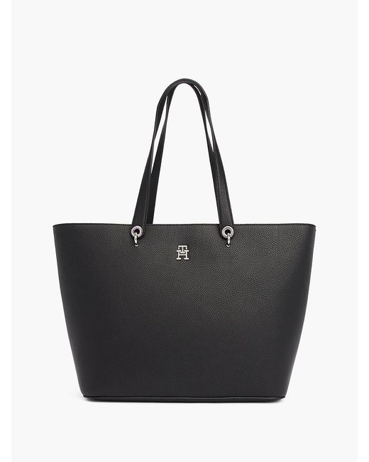 Tommy Hilfiger Black Th Emblem Tote