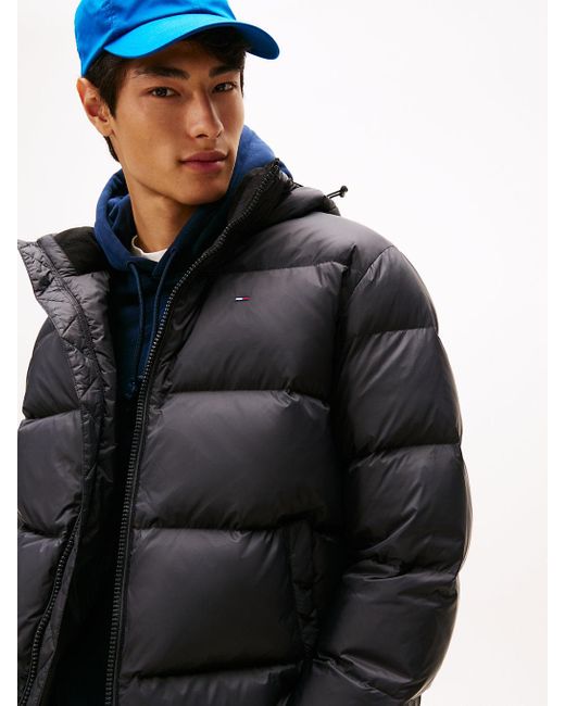 Piumino Idrorepellente Con Cappuccio di Tommy Hilfiger in Blue da Uomo
