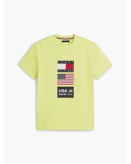 Tommy Hilfiger Green Tommy X U.s. Sail Gp Team Logo T-shirt for men