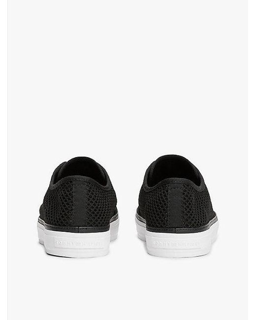 Tommy Hilfiger Sneaker Met Open Mesh En Geëmailleerde Vlag in het White