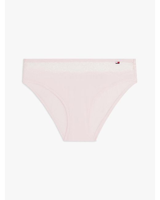Tommy Hilfiger White Lace Trim Microfibre Briefs