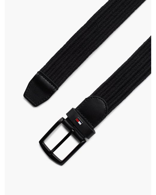 Tommy Hilfiger Black Elastic Braided Belt for men