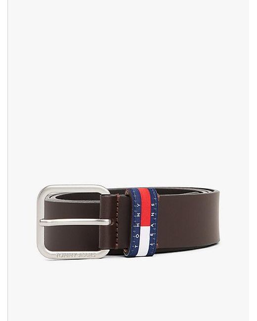 Tommy Hilfiger Ryan Ledergürtel Mit Logo-Schlaufe in Brown für Herren