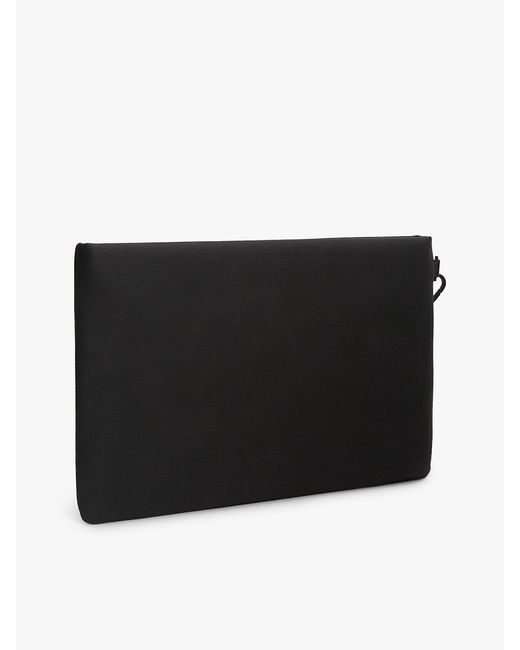 Tommy Hilfiger Black Tonal Metal Logo Pouch for men