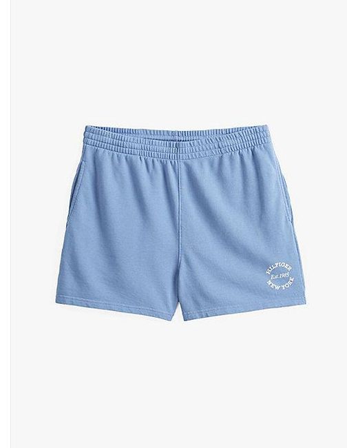 Pantalón Corto De Corte Amplio Con Logo Tommy Hilfiger de color Blue
