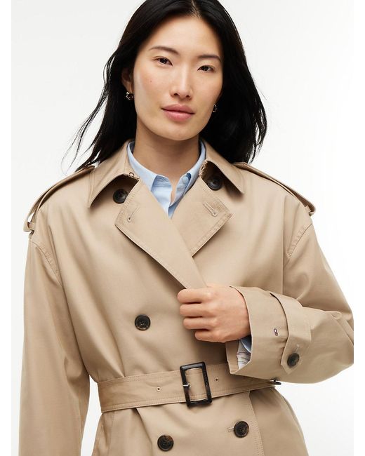 Tommy Hilfiger Natural Water Repellent Relaxed Short Trench Coat