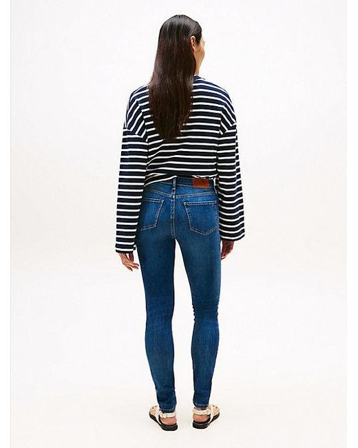 Tommy Hilfiger Blue Jeans Mit Weitem Bein Und Hohem Bund