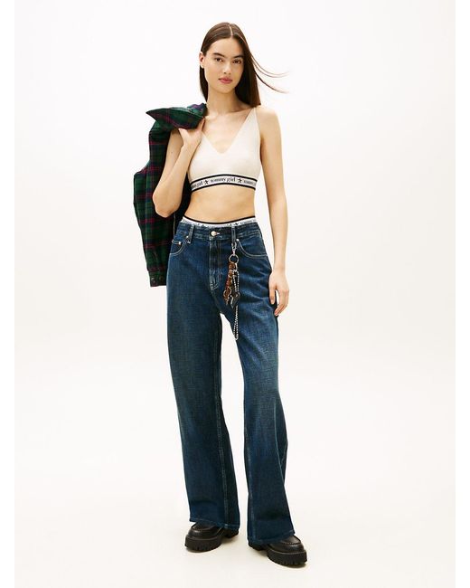 Tommy Hilfiger Blue Tommy Girl Pure Wool Knit Bra Top