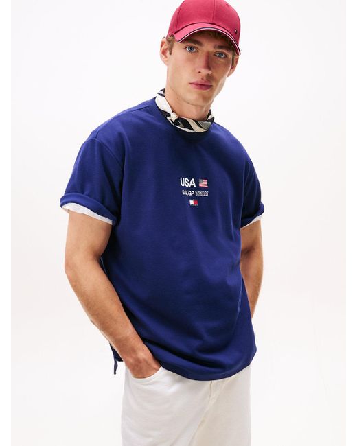 T-Shirt Décontracté Tommy X U. Sail Gp Team Tommy Hilfiger pour homme en coloris Blue