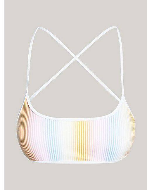 Tommy Hilfiger Essential Bralette-bikinitop Met Print in het Natural