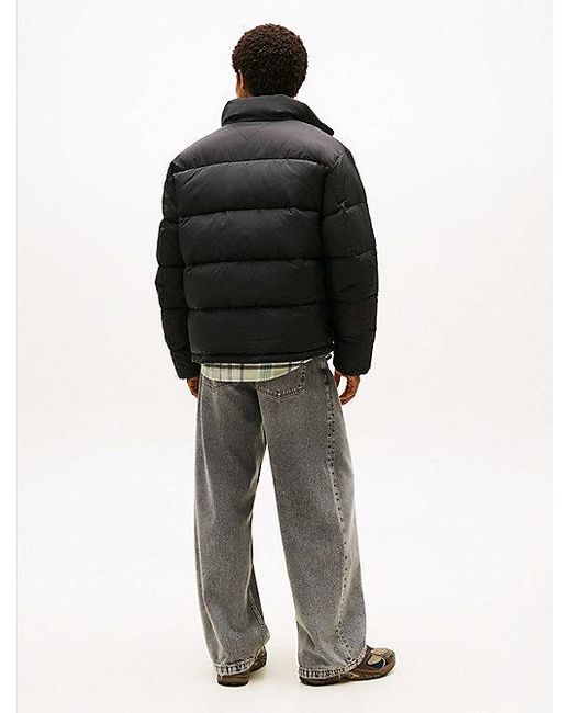 Tommy Hilfiger Waterafstotend Relaxed Crinkle-Pufferjack in het Black voor heren