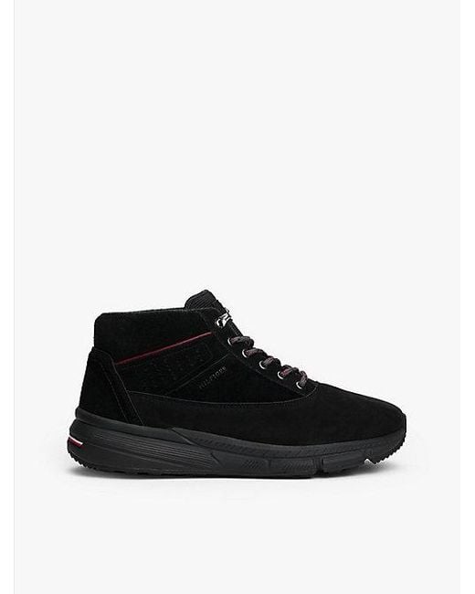 Tommy Hilfiger Leren Hybride Boots in het Black voor heren