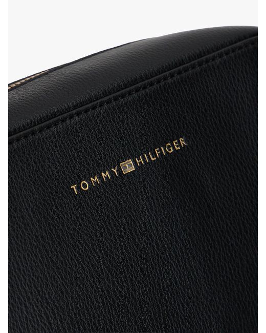 Tommy Hilfiger Black Metallic Logo Crossbody Camera Bag