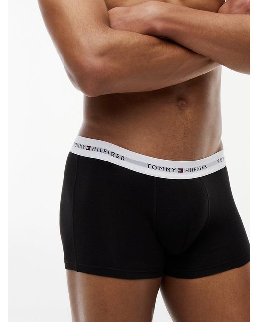 Tommy Hilfiger White 3-Pack Signature Repeat Logo Waistband Trunks for men
