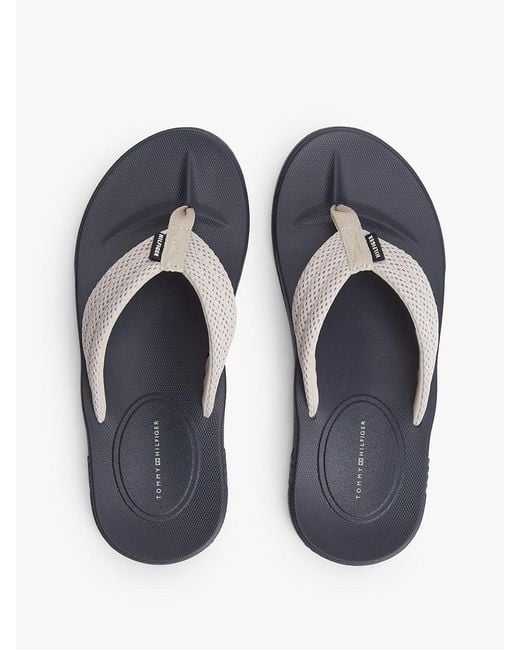 Tommy Hilfiger White Contoured Footbed Flip-Flops for men